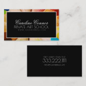 Private Art School Black & White Bold Card Visitenkarte (Vorne/Hinten)