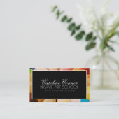 Private Art School Black & White Bold Card Visitenkarte (Stehend Vorderseite)
