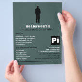 Private Augenlogos, Privatdetektiv Flyer (Hand)
