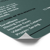 Private Augenlogos, Privatdetektiv Poster (Ecke)