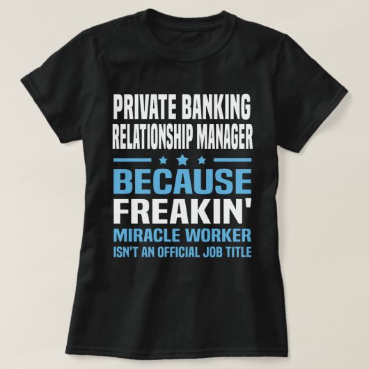 Private Banking Relationship Manager T-Shirt (Design vorne)