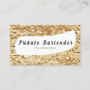 Private Barkeeper Business Card Visitenkarte