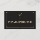 Private Bartender QR Code Professional Visitenkarte (Vorderseite)