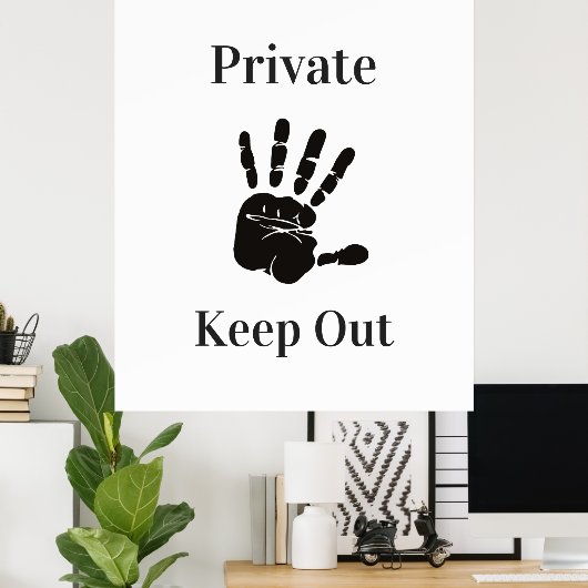 Private Behalt Poster (Heimbüro)