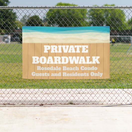 Private Boardwalk Custom Beach Condo Komplex Banner (Insitu)