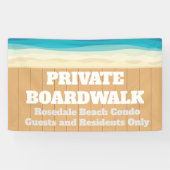 Private Boardwalk Custom Beach Condo Komplex Banner (Horizontal)