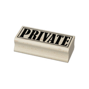 Private Business Office - Gerahmtes einfaches Word Gummistempel