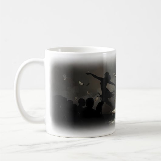 Private Dancer Bühnen-Scheinwerfer-Glamour-Tasse Kaffeetasse (Links)