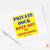 PRIVATE DOCK ODER IHRE KUNDENLAGE QUADRATISCHER AUFKLEBER (Umschlag)