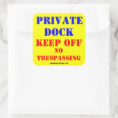PRIVATE DOCK ODER IHRE KUNDENLAGE QUADRATISCHER AUFKLEBER (Tasche)