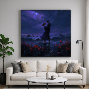 Private Embrace - Romantische Impressionismus Kuns Poster