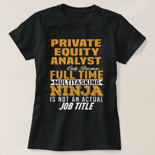 Private Equity Analyst T-Shirt (Design vorne)