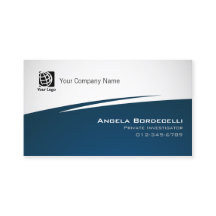 Private Ermittler Business Card Simple Zig Zag