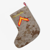 Private First Class Marine Rank Weihnachten Strump Großer Weihnachtsstrumpf (Rückseite (Hängend))
