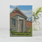 Private Funny Address Change Card: Mountain View Ankündigung (Stehend Vorderseite)