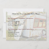 Private Funny Change Address Card: Trailer Zuhause Ankündigung (Rückseite)