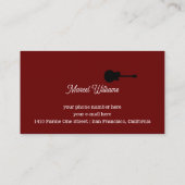 Private Gitarrenmusikunterricht Visitenkarte (Rückseite)