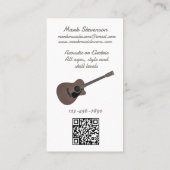 Private Gitarrenunterricht Visitenkarte (Rückseite)