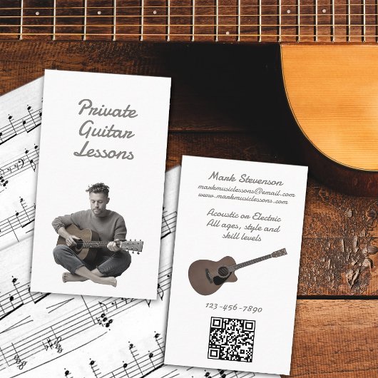 Private Gitarrenunterricht Visitenkarte