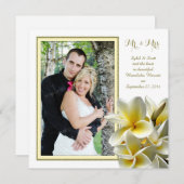 Private Hochzeitsankündigung in der tropischen Plu Ankündigung (Vorne/Hinten)