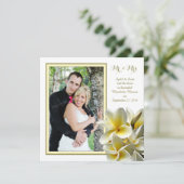 Private Hochzeitsankündigung in der tropischen Plu Ankündigung (Stehend Vorderseite)