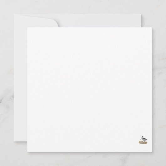 Private Hochzeitsankündigung in der tropischen Plu Ankündigung (Rückseite)