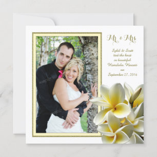 Private Hochzeitsankündigung in der tropischen Plu Ankündigung