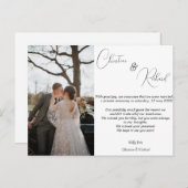 Private Hochzeitskarte Postkarte (Vorne/Hinten)