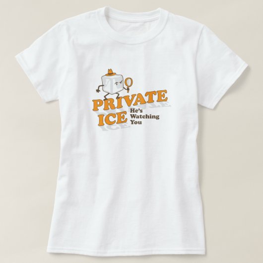 Private Ice Funny Cartoon Word Pun Graphic T-Shirt (Design vorne)