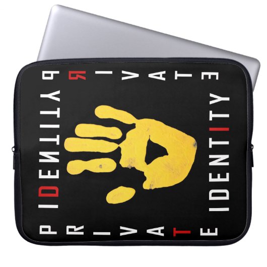 Private Identity ID Palm Laptop Sleeve (Vorderseite)