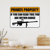 Private Immobilie - Wenn Sie diese... Poster (Küche)