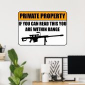 Private Immobilie - Wenn Sie diese... Poster (Heimbüro)