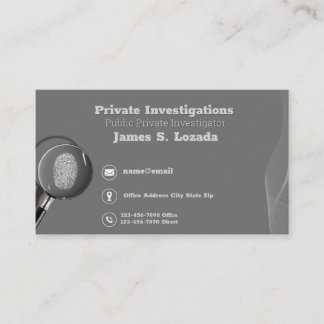 private investigator business cards Detective  Visitenkarte