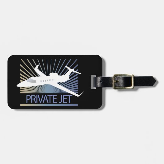 Private Jet Aircraft Gepäckanhänger (Vorderseite horizontal)