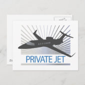 Private Jet Aircraft Postkarte (Vorne/Hinten)