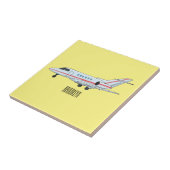 Private jet cartoon illustration fliese (Seite)