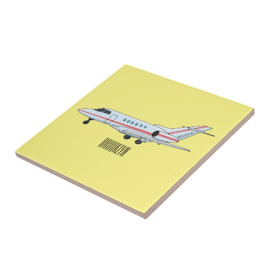 Private jet cartoon illustration fliese (Seite)