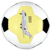 Private jet cartoon illustration fußball (Gedreht)