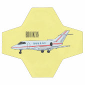 Private jet cartoon illustration fußball (Flach)