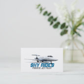 Private Jet Flugzeug Pilot Business Card verkaufen Visitenkarte (Stehend Vorderseite)