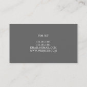 Private Jet Flugzeug Pilot Business Card verkaufen Visitenkarte (Rückseite)