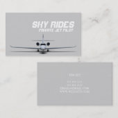 Private Jet Flugzeug Pilot Business Card verkaufen Visitenkarte (Vorne/Hinten)