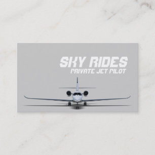 Private Jet Flugzeug Pilot Business Card verkaufen Visitenkarte