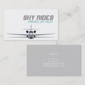 Private Jet Flugzeug Pilot Business Card verkaufen Visitenkarte (Vorne/Hinten)