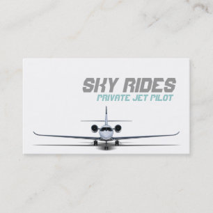 Private Jet Flugzeug Pilot Business Card verkaufen Visitenkarte