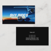 Private Jet Flugzeug Pilot Business Card verkaufen Visitenkarte (Vorne/Hinten)