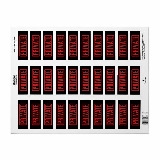 Private Kennzeichnung mit schwarzstatischem Stempe (Vorne)