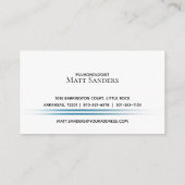 Private Klinik-Karte Doktor-Lung Specialist Visitenkarte (Rückseite)