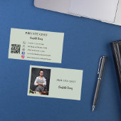 Private Koch bei grün Foto Catering QR-Code Visitenkarte