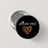 Private Koch Food Lover Valentinstag Button (Vorne & Hinten)